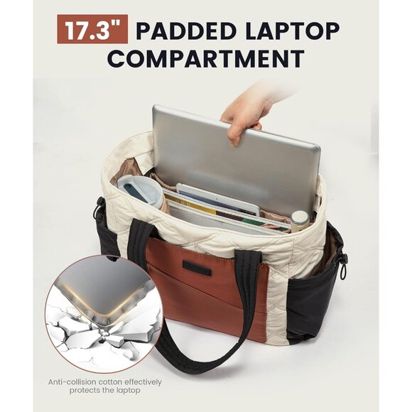 Puffer Tote Bag for Women - Spacious, Stylish & Perfect for Daily Travel - Picture 6 of 9